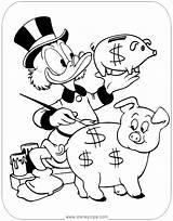 Scrooge Coloring Pages Disneyclips Ducktales Mcduck Pig Painting Funstuff sketch template