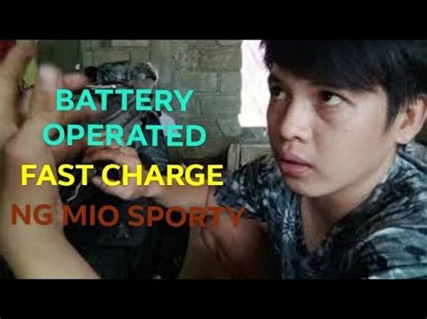 paano mag battery operated  fast charged ng mio sporty youtube