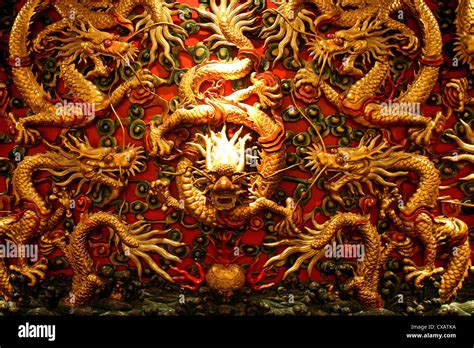 hong kong chinese dragon decoration stock photo alamy