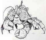 Tamatoa Coloring Pages Bad Crab Shamrock Funny sketch template