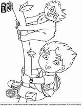 Go Diego Coloring Pages Color Develop Skills Motor Fun Help Only But sketch template