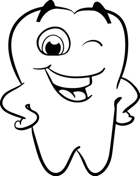 super tooth coloring page wecoloringpagecom