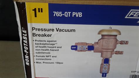 lot detail febco   bv pressure vacuum assembly