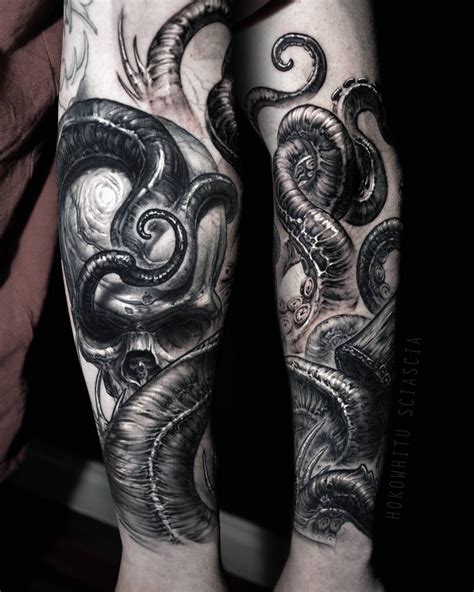 Realistic Kraken Tattoo Sleeve All Gadoes