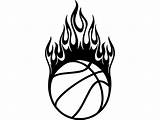 Fire Flames Basketball Logo Hoop Drawing Ball Clipartmag sketch template