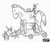 Troya Caballo Troia Ancient Griechenland Cavalo Grecia Iliada Ulysse Trojan Cavallo Soldados Colorir Grecque Mythologie Antikes Antica Coloriage Troie Cheval sketch template