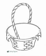 Basket Coloring Easter Pages Empty Printable Kids Bunny Fruit sketch template