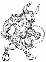 Minotaur Greek Mythology Line Coloring Drawing Jackson Percy Creatures Pages Drawings Bing Mythological Greece Fantasy Mythical Colouring Printable Deviantart Choose sketch template