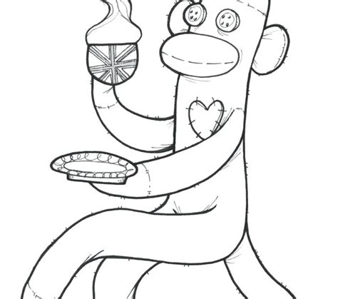 sock monkey drawing  getdrawings