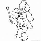 Muppet Fozzie Piggy sketch template