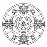 Mandala Mandalas Copos Nieve Conmishijos Navideño Ninos Colorea Invernal Campo sketch template