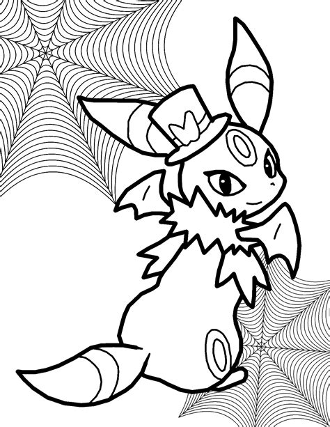 umbreon pokemon halloween coloring pages pokemon halloween coloring