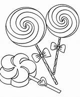 Coloring Candy Lollipop Canes Print sketch template