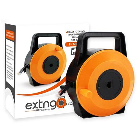 Extngo Retractable Ethernet Cable 50 Feet 15 Meter Cat6 Flat Intern