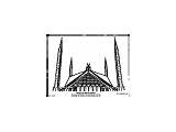 Mosque Faisal Azhar Al Coloring sketch template