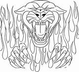 Flames Flaming Panteras Panthers Drawing Pantera Dragoart Flame Marvel Getdrawings sketch template