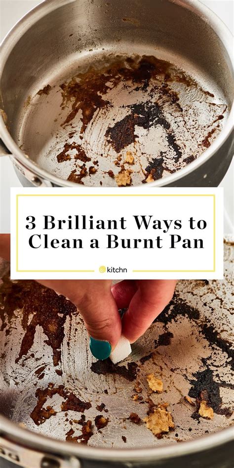unexpected hacks thatll clean  burnt pan   cleaning burnt