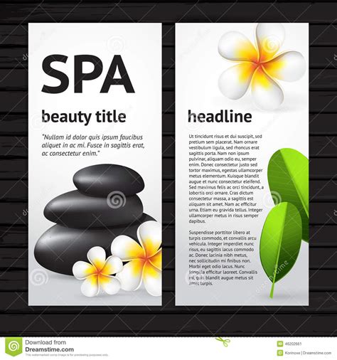 spa flyer design template stock vector image 46202661