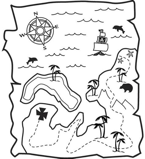 pirate treasure map coloring pages coloring home