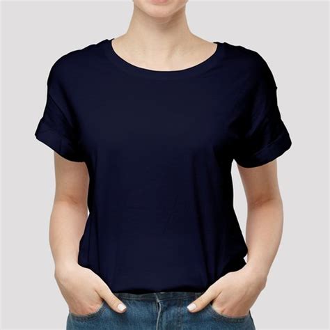 Cotton Ladies Navy Blue Round Neck T Shirt Size M Xxl Rs 299 Piece