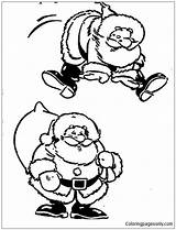 Pages Claus Prepare Santa Christmas Two Celebration Coloring sketch template