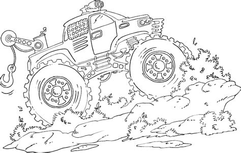monster tow truck coloring page coloringcom