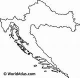 Croatia Outline Map Blank Country Worldatlas Europe Maps Clip Islands Clipart Vector Coloring Cities Countries Clker Atlas Hr Countrys Webimage sketch template