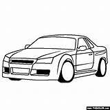 Skyline Coloring R32 Nissan Gtr Template Gt sketch template