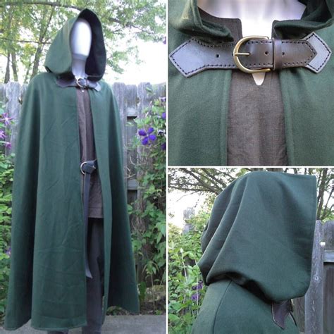 hooded cloak medieval wool cape klaeder medeltida