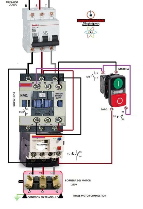 electrical contactor circuit diagram