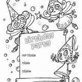 Birthday Coloring Cards Invitation Pages Party Fairy Kids Printable Hellokids Animals sketch template