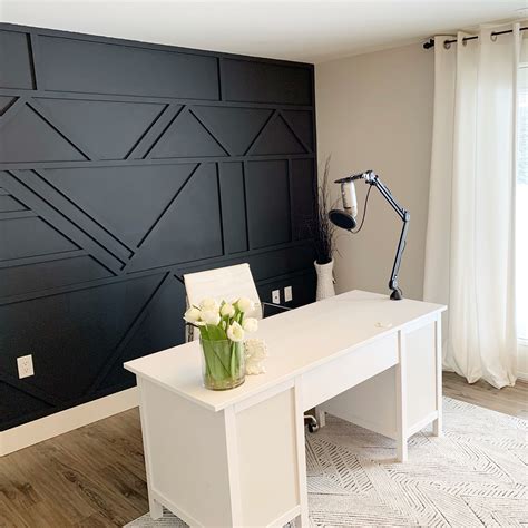 black accent wall  wood