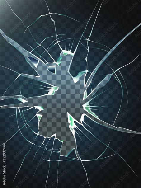 broken glassrealistic transparent broken glass background illustration