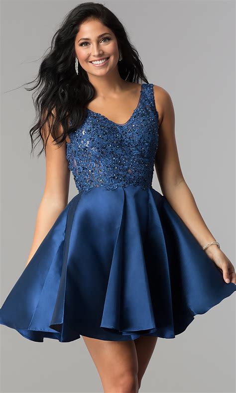 Open Back Short Homecoming Party Dress Promgirl