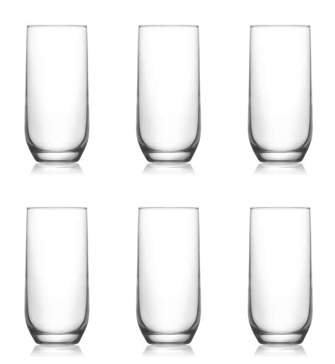 Lav Sude Highball Drinking Glasses Set Pack Of 6 Water Juice