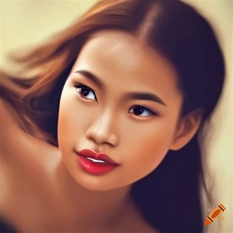 Portrait Of A Beautiful Young Filipina On Craiyon