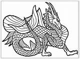Coloring Dragon Pages Water Getcolorings Real sketch template
