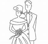 Groom Bride Ii Coloring Coloringcrew sketch template