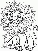 Coloring Lion King Pages Disney Simba Print Sheets Head Flowers Popular Library Clipart Comments sketch template