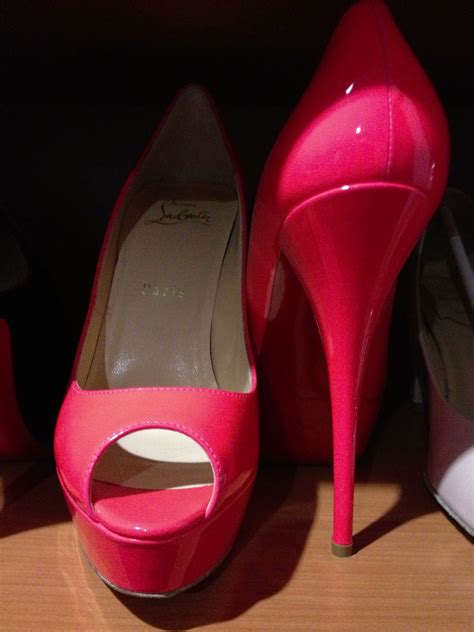 Christian Louboutin 2013 S S Hot Pink Peep Tied Pumps Christian