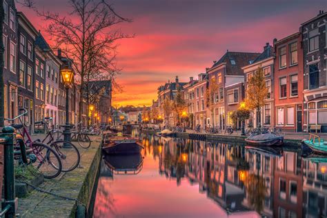 wallpaper netherlands holland canal river buildings