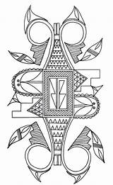Acoma Thunderbird Indians sketch template