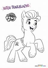 Pony Generation Hitch Bridlewood Pipp Equestria Trailblazer Hasbro sketch template