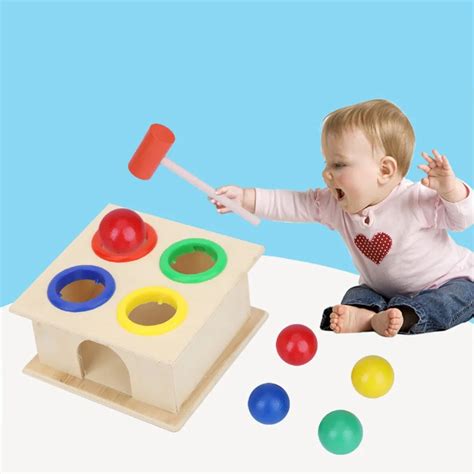 baby wooden toys hammer wood toy early learning educational toys  children musical toys