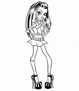 Monster High Coloring Pages Funny Kids Print Characters sketch template
