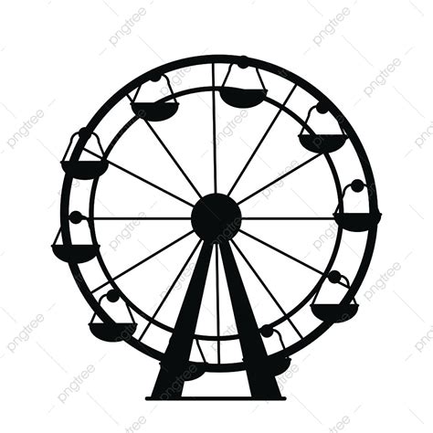 ferris wheel simple silhouette png images black silhouette  ferris