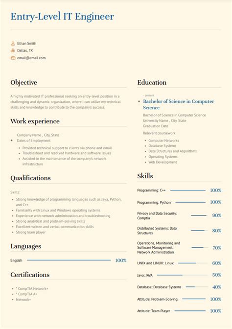 write  entry level  resume   examples
