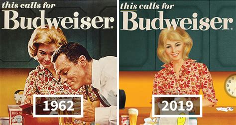 budweiser adapted their sexist ads from the 50s and 60s to 2019 demilked