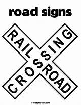 Coloring Sign Printable Signs Pages Road Stop Crossing Railroad Kids Clipart Clip Printablee Popular Via Library Coloringhome sketch template