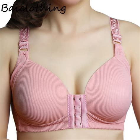 baiclothing front closure womens full coverage underwear non padded